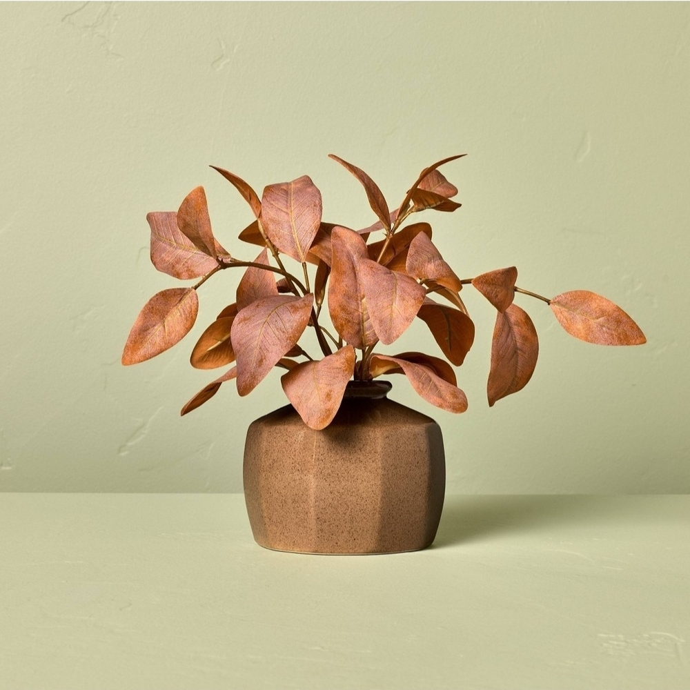 Hearth & Hand With Magnolia 11" Rusted Eucalyptus Artificial Fall Arrangement